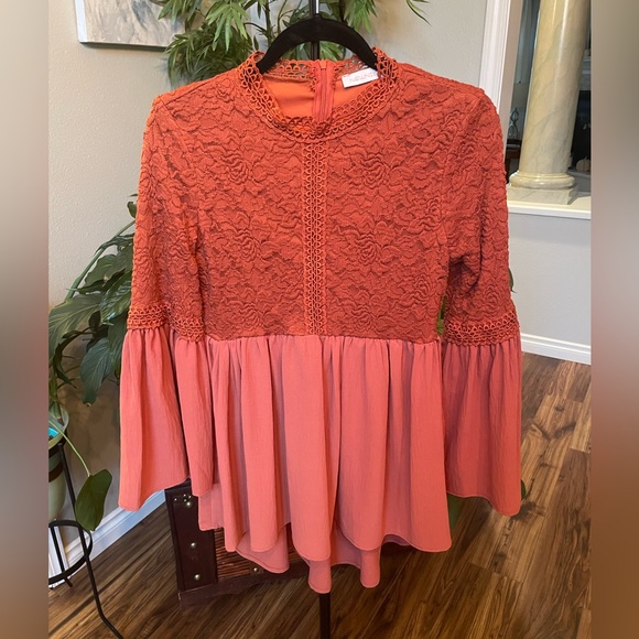 NEWNISA  Dress Bell Sleeve Hi Low Hem European size 38‎ size S - Picture 1 of 7
